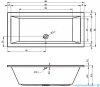 Riho Lusso wanna prostokątna 180x80cm nogi+syfon B036001005/207093/208865